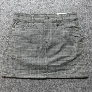 American Eagle Skirt Womens 4 Gray Plaid Hi-Rise Mini Super Stretch Pockets